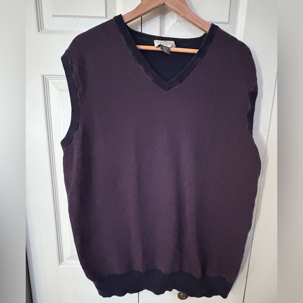 Men's Purple V-Neck Sweater Vest‎